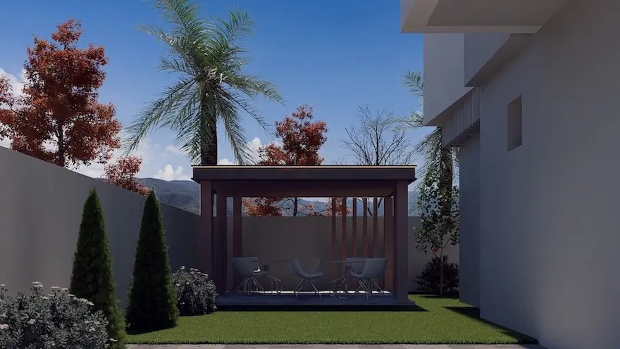 Mature garden