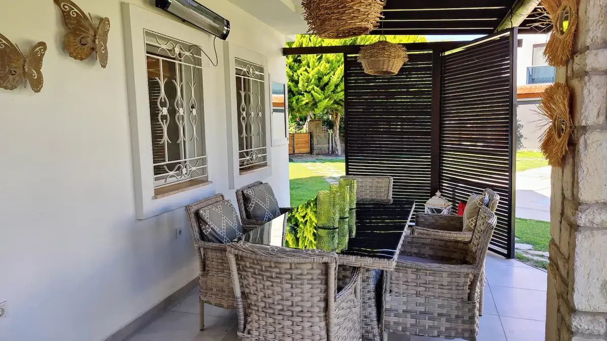 Shaded terrace